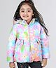 Babyhug Full Sleeve Hooded  Jacket with Floral Print - Multicolour