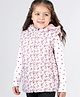 Babyhug Sleevless  Hooded  Jacket with Floral Print - Pink