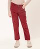 One Friday Ribbed Trousers - Wine