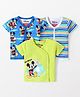 Babyhug Disney 100% Cotton Knit Half Sleeves Jhablas With Mickey Mouse Print Pack of 3 - Multicolour