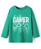 Pine Kids Cotton Knit Full Sleeves T-Shirt With Text Print - Mint