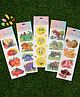 Yellow Bee Smiley, Dino, Fruit 3D Stickers Combo, Multicolor, Pack of 5