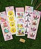 Yellow Bee Smiley, Eiffel tower, Unicorn 3D Stickers Combo, Multicolor, Pack of 5