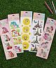 Yellow Bee Smiley, Eiffel tower, Unicorn 3D Stickers Combo, Multicolor, Pack of 5