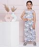 AJ Dezines Cotton  Sleeveless Pandas & Clouds Printed Coordinating Top & Pant Set - Grey