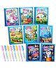 ARCADE TOYS Reuseable Water Magic Book for Kids(Pack of 8) - Colour may vary