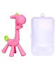 ARCADE TOYS Silicon Giraffe Shaped Teether for Kids - Pink