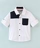 INFINITY Full Sleeves Colour Blocked Shirt - White