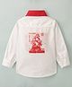 INFINITY Full Sleeves Back Ship Printed Shirt - White
