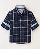 INFINITY Full Sleeves Checked Shirt - Navy