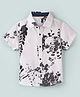 INFINITY Half Sleeves Leaves Printed Shirt - White