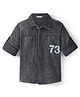 INFINITY Full Sleeves Numerical Printed Shirt - Grey