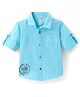 INFINITY Full Sleeves Believe In Your Self Text Printed Shirt - Blue