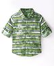 INFINITY Full Sleeves   Striped Shirt - Green