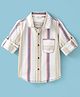 INFINITY Full Sleeves Striped Shirt - Brown