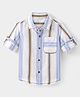 INFINITY Full Sleeves Striped Shirt - Blue