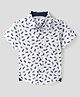 INFINITY Half Sleeves Flags Printed Shirt- White