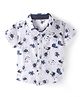 INFINITY Half Sleeves Floral Printed Shirt - White