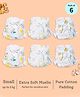 SuperBottoms Premium Muslin DryFeel Langot for 0 - 9M Babies - Bummy Land | Pack of 6 | 0-5kg
