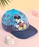 Babyhug Disney  Summer Cap With Mickey Mouse Graphics - Navy Blue
