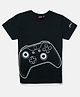GINI & JONY Cotton Half Sleeves T-Shirt Gaming Console Print - Charcoal Grey