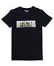 GINI & JONY Cotton Half Sleeves T-Shirt Beach Trip Print - Navy