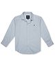 GINI & JONY Cotton Full Sleeves Solid Shirt with Round Hem - Light Blue