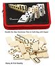 YAMAMA Domino Game Double Six Dot Dominoes 28 Pieces White Tiles Domino Set For 2-4 Players With Carry Pouch Bag Fun Entertaining Travel And Family Parties Game For Kids Adults And Friends Family  Color May Vary