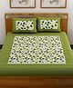 UniqChoice 100 Percent Cotton Jaipuri Traditonal Double BedSheet With 2 Pillow Cover - Green