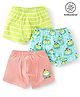 Babyhug 100% Cotton Antibacterial Trunk Stripes & Frog Print Pack Of 3 - Pink Blue & Green