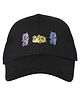 Kid-O-World  Bear Embroidered Cotton Cap - Black-  Diameter 48 Cms