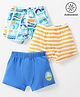 Babyhug 100% Cotton Knit Antibacterial Trunk Striped & Boat Print Pack Of 3 - Multicolor