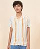 Coolsters by Pantaloons Rayon Half Sleeves Striped Shirt - White