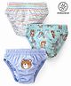 Babyhug 100% Cotton Antibacterial Briefs With Stripes & Bear Print Pack of 3 - Multicolour