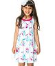 Campana Sleeveless Pleated Floral Printed Dress - White & Magenta