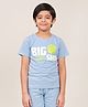 Campana 100% Cotton Jersey Half Sleeves Big Shot Printed T-Shirt - Chambray Blue
