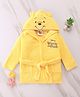 Babyhug Disney Hooded Bath Robe with Pockets & Winnie The Pooh Graphics - Yellow