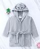 Babyoye Disney  Hooded Bath Robe With Pockets and Lion King Graphics - Grey