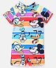 Babyhug Disney Half Sleeves Legged Swimsuit with Mickey Mouse Print - Multicolour