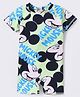 Babyhug Disney Raglan Sleeves Legged Swimsuit With Mickey Mouse Graphics - Green