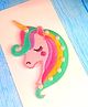 Little Tresses Pearl Embellished Unicorn Hair Clip - Pink Yellow & Green