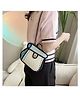 PRIAANSHA CREATIONS Trendy Canvas 2D Cartoon Shoulder Bag- BLUE