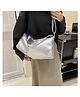 PRIAANSHA CREATIONS Pillow-Shaped Crossbody Sling Bag- SILVER