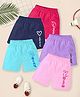 KUCHIPOO Pack of 5 Unicorn & Starfish Printed Shorts - Multi Colour