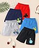 KUCHIPOO Pack of 5 Animals & Space Theme Printed Shorts - Multi Colour