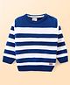 Babyhug Knit Full Sleeves  Striped Pullover - Navy & White