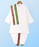 Babyhug Cambric Woven Full Sleeves Solid Dhoti Kurta Set With Angavastram -  Offwhite
