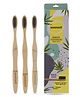 awenest Bamboo Toothbrush With Charcoal Activated Soft Bristles and Neem Coated Handle - Pack Of 3