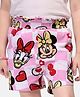 Babyhug Disney Cotton Woven Mid Thigh Shorts with Minnie Mouse Print - Multicolour