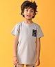 Anthrilo Half Sleeves Placement Printed Tee - Grey